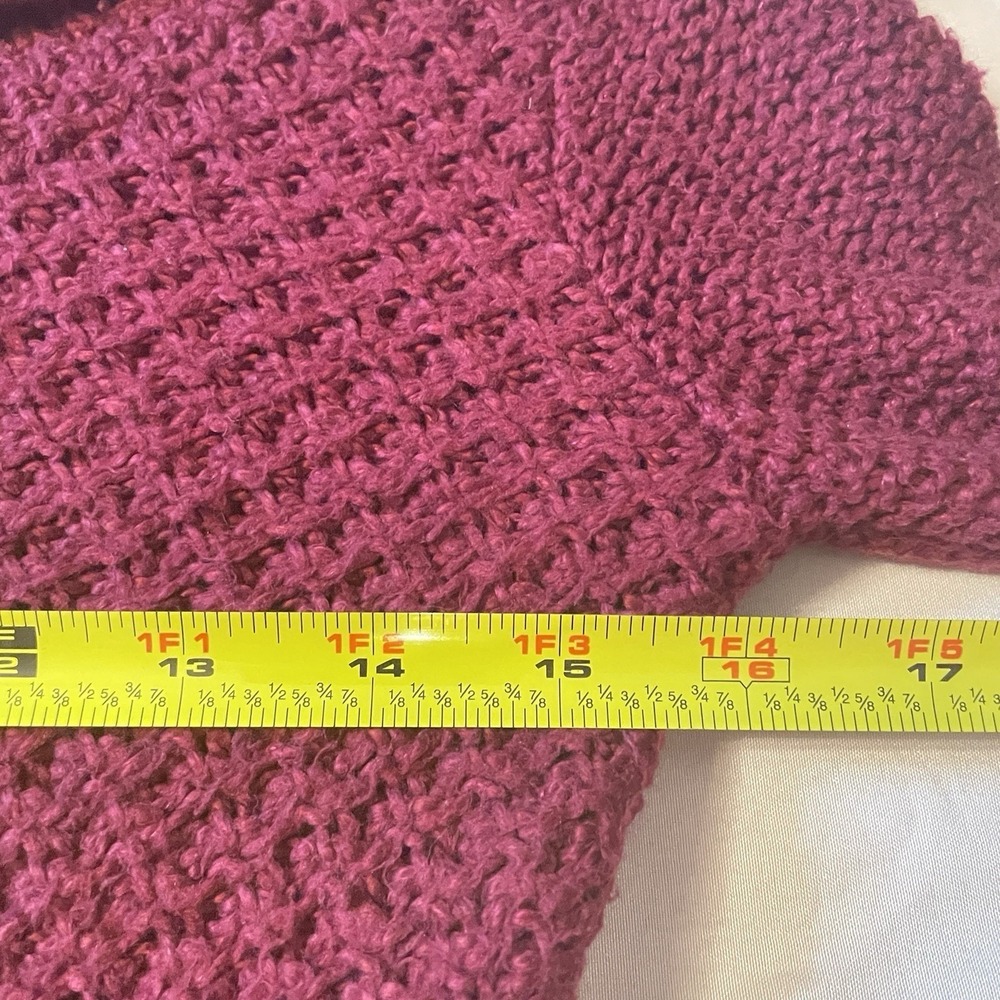 American Eagle Sweater Womens Small Burgundy Cowl Neck Textured Knit Pullover - Picture 6 of 9
